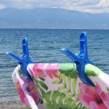 Mouvi Mouvi Mavi 4'lü Büyük Boy (14 Cm) Plaj Havlu Mandalı Plaj Havlu Tutucu Havlu Klipsi Şezlong — 2. ürün görseli