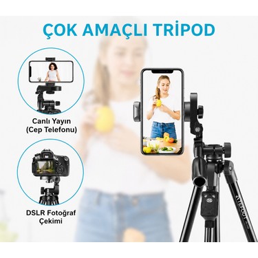 Moxti Moxti Profesyonel Kamera 150 cm Çantalı Tripot Telefon Tutucu Bluetooth Kumandalı Vlog Video Çekim — 4. ürün görseli