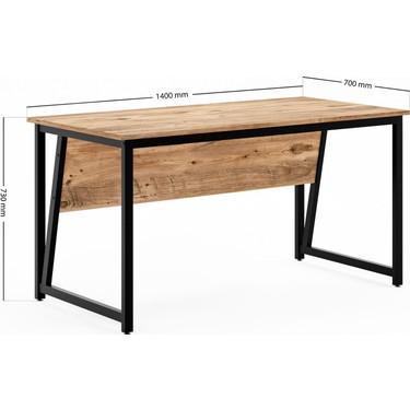 Ceramical Ms2 Çalışma Masası,ofis Masası - 70X140 cm - — 6. ürün görseli