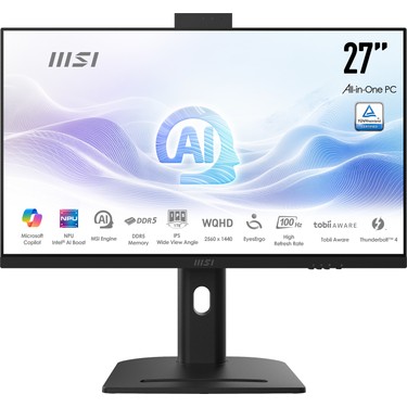 MSI MSI Modern AM273QP AI 1UM-430XEU Intel Core Ultra 5 125H 16GB 512GB SSD Freedos Siyah 27" All In fiyatı ve görseli