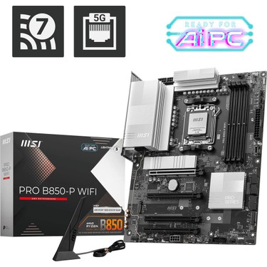 MSI MSI PRO B850-P WIFI 8200MHz (OC) DDR5 Soket AM5 M.2 HDMI ATX — 4. ürün görseli