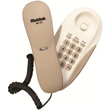Multitek Multitek MD50 Duvar Telefonu Kablolu İletişim ve Modern Dizayn ile Yerden Tasarruf fiyatı ve görseli