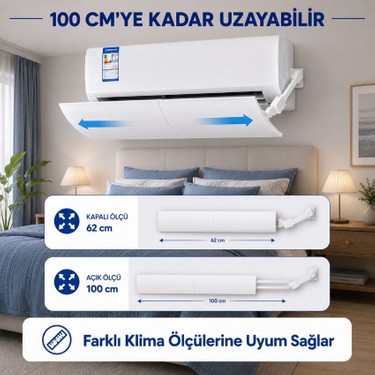 MultiZone Multizone Klima Yönlendirici Deflektör Hava Dağıtıcı Düzenleyici Aparat Ayarlanabilir Split Klima — 4. ürün görseli