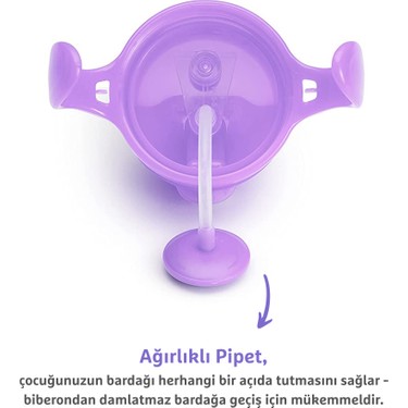 Munchkin Munchkin Tıklama Kilitli Uçlu Alıştırma Bardağı 207 ml Mor 6AY+ Kolay Temizlenebilir Ergonomik — 4. ürün görseli