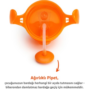 Munchkin Munchkin Tıklama Kilitli Uçlu Alıştırma Bardağı, 6AY+, 207ML, Turuncu, 1 — 2. ürün görseli