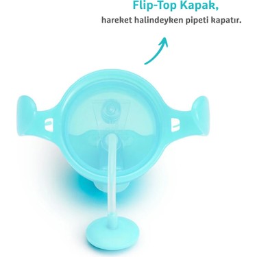 Munchkin Munchkin Tıklama Kilitli  Uçlu Pipetli Alıştırma Bardağı, 6AY+, 207ML, Mavi, 1 — 2. ürün görseli