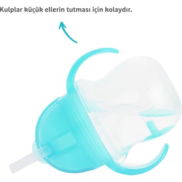 Munchkin Munchkin Tıklama Kilitli  Uçlu Pipetli Alıştırma Bardağı, 6AY+, 207ML, Mavi, 1 — 4. ürün görseli