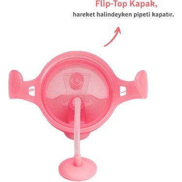 Munchkin Munchkin Tıklama Kilitli  Uçlu Pipetli Alıştırma Bardağı, 6AY+, 207ML, Pembe, 1 — 2. ürün görseli