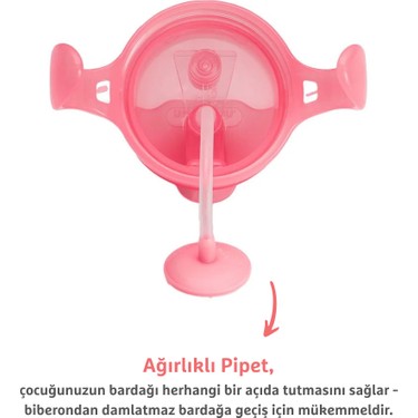 Munchkin Munchkin Tıklama Kilitli  Uçlu Pipetli Alıştırma Bardağı, 6AY+, 207ML, Pembe, 1 — 4. ürün görseli