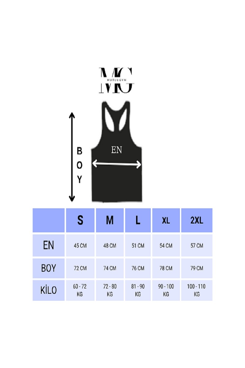 Mutlu Gym Mutlu Gym Fitness Gym Tank Top Sporcu Atleti Ince Askılı( — 4. ürün görseli