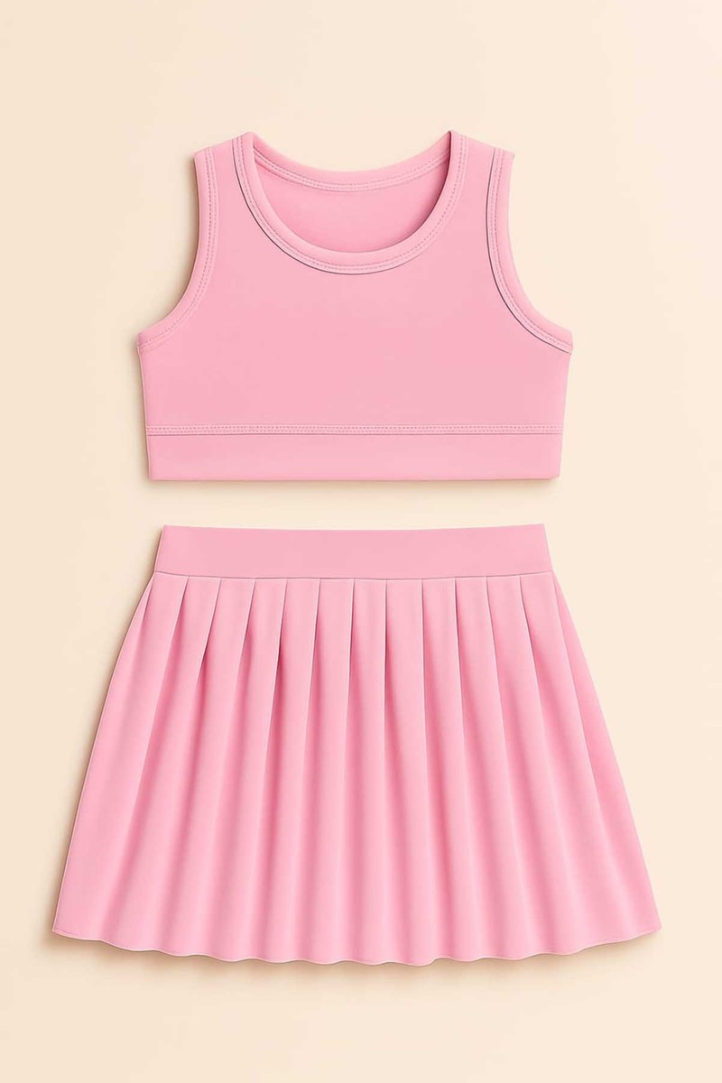 My Kids Wear Kız Cocuk Sort Eteklı Mayo Takımı 4 -14 Yas 11938