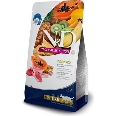 N&D N&D Tropical Selection Kısırlaştırılmış Kuzu Etli Yetişkin Kedi Maması 10 Kg | Lamb, Spelt, Oats & fiyatı ve görseli