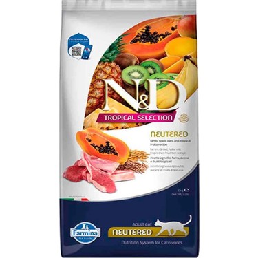 N&D N&D Tropical Selection Kısırlaştırılmış Kuzu Etli Yetişkin Kedi Maması 10 Kg | Lamb, Spelt, Oats & — 3. ürün görseli