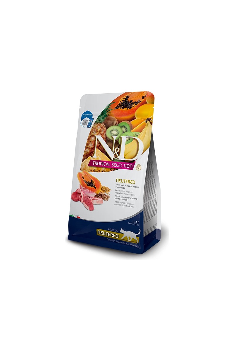N&D N&D Tropical Selection Kısırlaştırılmış Kuzu Etli Yetişkin Kedi Maması 10 Kg | Lamb, Spelt, Oats & — 4. ürün görseli