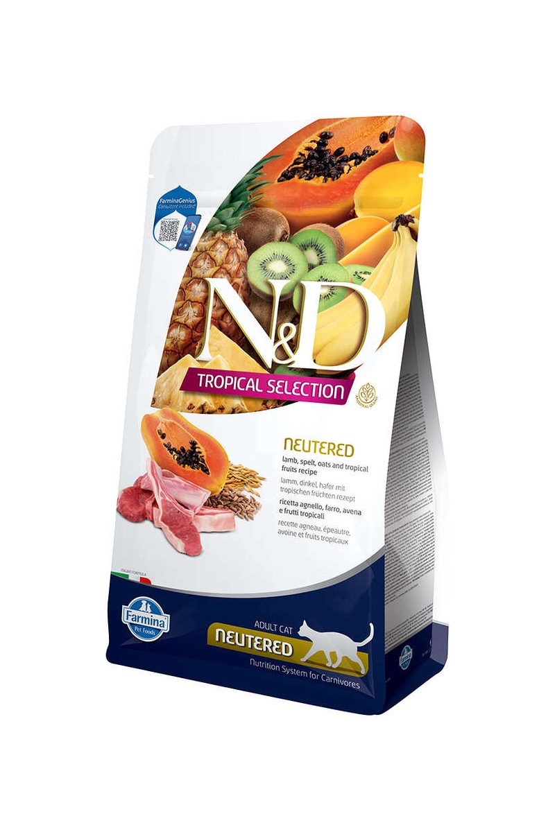 N&D N&D Tropical Selection Kısırlaştırılmış Kuzu Etli Yetişkin Kedi Maması 10 Kg | Lamb, Spelt, Oats & — 5. ürün görseli