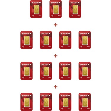 Nadir Gold Nadir Gold 24 Ayar 15 Gram Külçe Altın (15 Adet 1 Gram Külçe Altın fiyatı ve görseli
