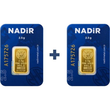 Nadir Gold Nadir Gold 24 Ayar 5 Gram Külçe Altın (2 Adet 2,5 Gram Külçe Altın fiyatı ve görseli