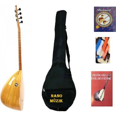 Nano Müzik Nano Müzik Kısa Sap Saz Bağlama Seti + Öğretici Kitap( Telefondan Gönderilir) 1 Adet Yedek Tel fiyatı ve görseli