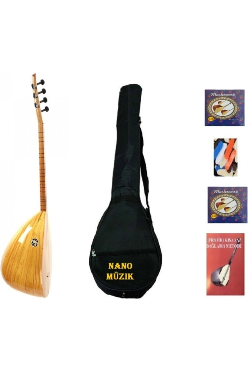 Nano Müzik Nano Müzik Kısa Sap Saz Bağlama Seti + Öğretici Kitap( Telefondan Gönderilir) 1 Adet Yedek Tel — 5. ürün görseli