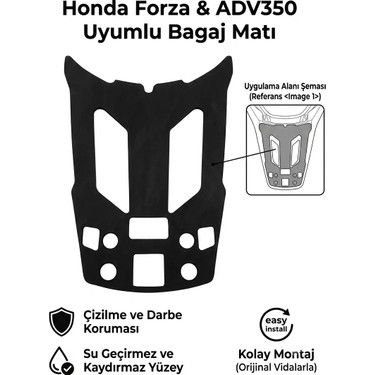 Nativu Nativu Honda Forza 250 Arka Çanta Altı Titreşim Önleyici Ses Kesici Mat - Portbagaj — 2. ürün görseli
