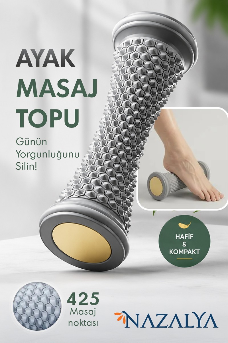 Nazalya Nazalya Ayak Masaj Aleti, Rahatlatıcı Derin Doku Masajı Için Yüksek Performanslı Silindir, Topuk — 5. ürün görseli