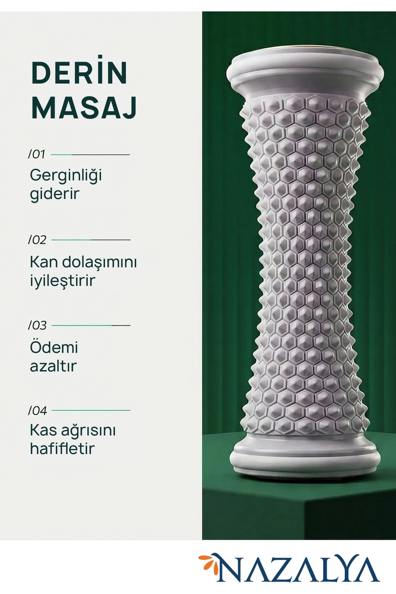 Nazalya Nazalya Ayak Masaj Aleti, Rahatlatıcı Derin Doku Masajı Için Yüksek Performanslı Silindir, Topuk — 6. ürün görseli
