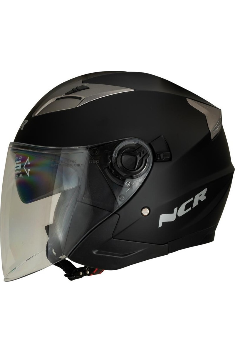 NCR Jet Çenesiz Kask Mat Siyah (Ece Belgeli)