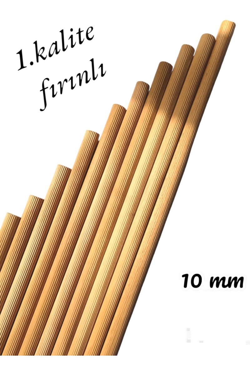 ncy Home Ahşap Çubuk Çıta Kavela Yivli Kayın 10 mm 50 cm 8 Adet