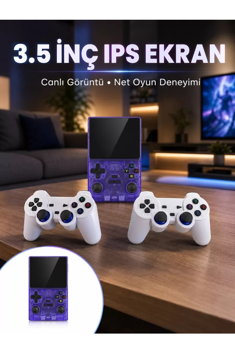 Nemere İthalat Nemere İthalat Taşınabilir Oyun Konsolu Çift Oyuncu Destekli HDMI Çıkışlı Nemere — 6. ürün görseli