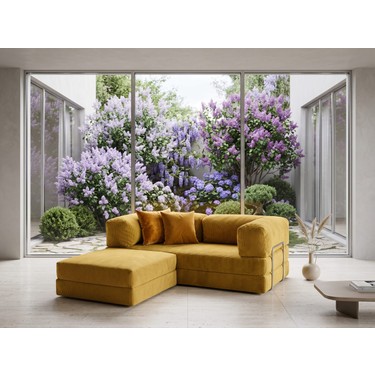 Nestime Nestime 180X180 Köşe Takımı | Modern Fitilli Kadife | Köşe Koltuk | Modüler Köşe Takımı | Yataklı L fiyatı ve görseli