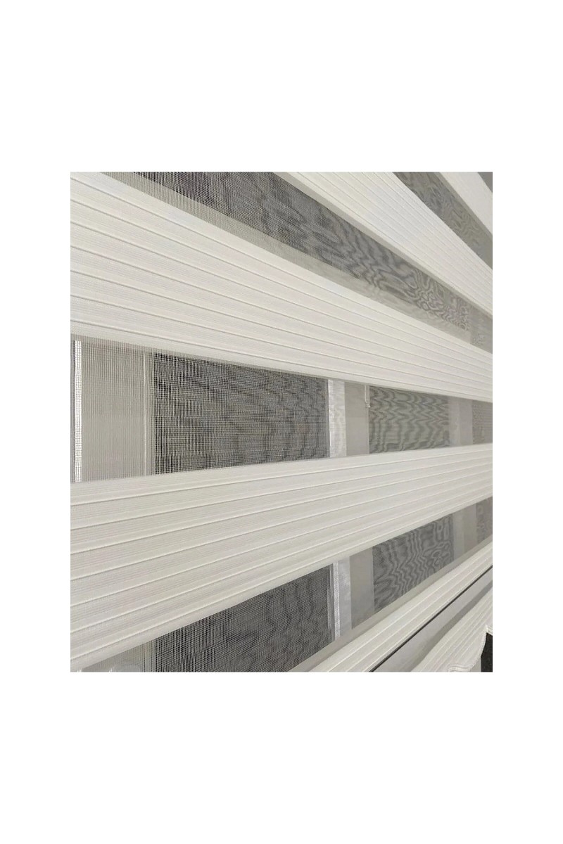 NetworkAvm NetworkAvm Ekru Renkli Geniş Pliseli Zebra Stor Perde Etek Dilimli Alüminyum Kasa ile 100 x 200 — 4. ürün görseli