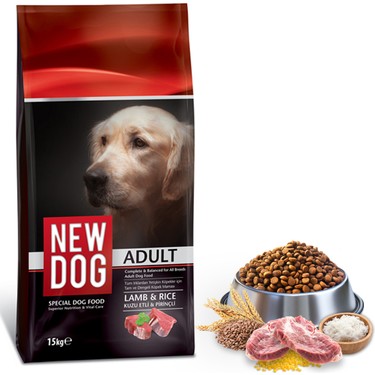 Newdog New Dog Kuzu Etli & Pirinçli Yetişkin Köpek Maması 15 fiyatı ve görseli