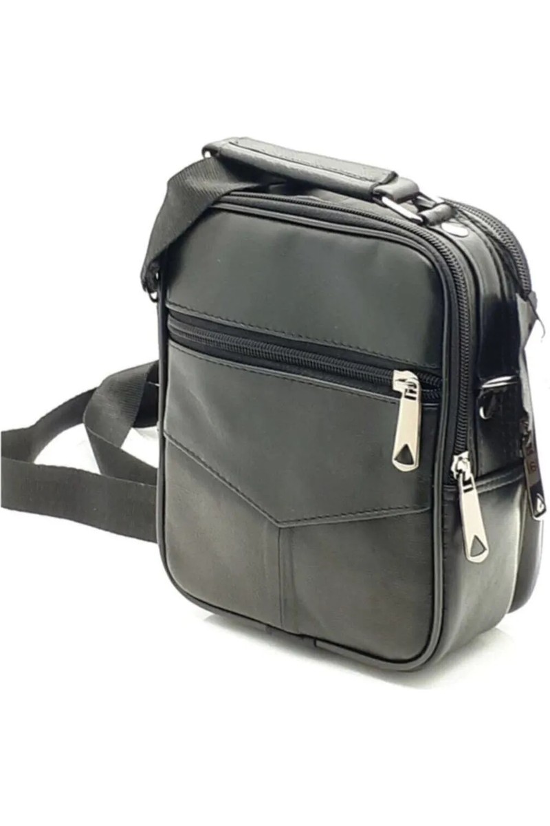 Newish Newish Polo Erkek Siyah Hakiki Deri Çelik Kasalı Omuz Ve El Çantası (15X19CM) newpolo274 — 2. ürün görseli
