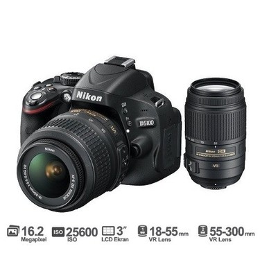 Nikon Nikon D5100 18-55 VR + 55-200 VR 16.2 MP 3" LCD Dijital SLR Fotoğraf — 2. ürün görseli
