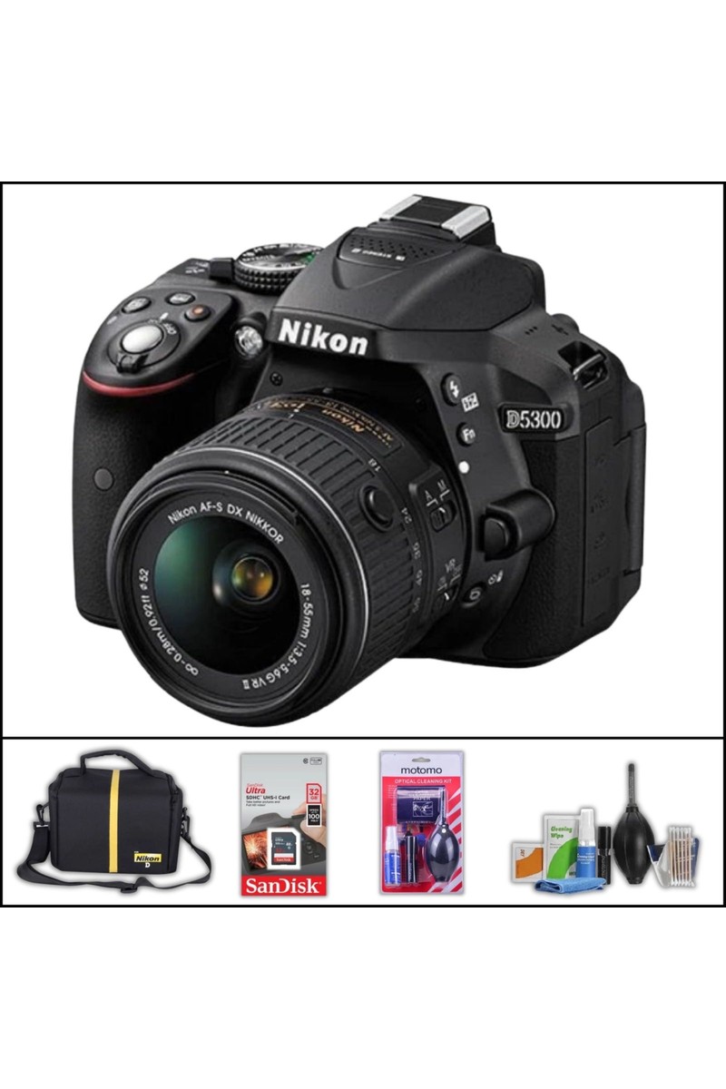 Nikon Nikon D5300 + 18-55 mm Vr Lens Dslr Fotoğraf Makinesi (Çanta + 32 GB Sd Kart + Temizlik Kiti — 6. ürün görseli
