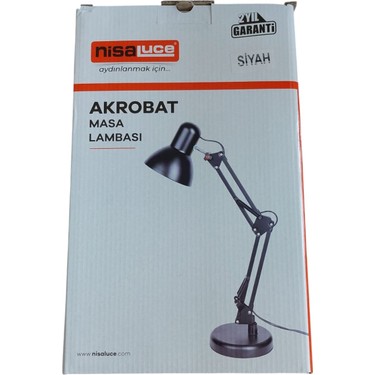 Nisa Nisa Akrobat Masa Lambası Siyah Metal Yapı ile 50 cm Yükseklikte Çalışma Odası İçin — 2. ürün görseli