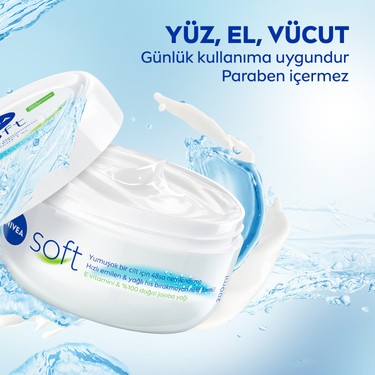 Nivea Nivea Soft Nemlendirici Bakım Kremi 300ml, Jojoba Yağı, Hızlı Emilir, Yağlı His Bırakmaz, El Yüz — 4. ürün görseli
