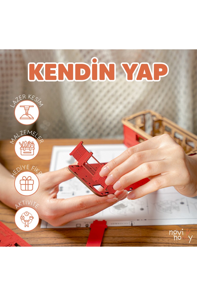 Novi Novi Hobby Kitap Köşesi Minyatür Maket Ev Kitaplık Dekorasyonu LED Aydınlatmalı Maket Ev — 3. ürün görseli
