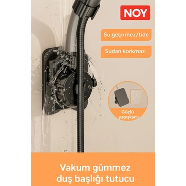 NOY NOY Duş Başlığı Tutucu Güçlü Yapışkanlı Su Geçirmez Ayarlanabilir Delmeden Montaj Duş — 3. ürün görseli