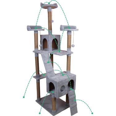 Nursoft Nursoft Cat City Yeni Rezidans Kedi Oyun Evi Ve — 3. ürün görseli