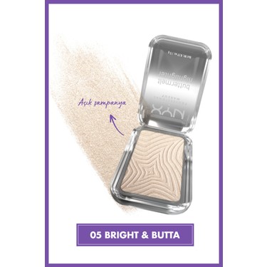 NYX Professional Makeup NYX Professional Makeup Buttermelt Highlighter Kremsi Pudra  - 05 Bright & — 2. ürün görseli