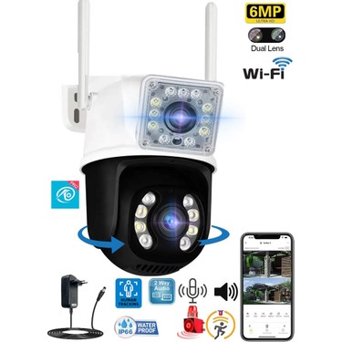 O-kam O-Kam 3012 Dual Lens 6MP Wifi Akıllı Kamera , Yapay Zeka, Gece Görüş, Karşılıklı — 3. ürün görseli