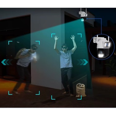 O-kam O-Kam 3012 Dual Lens 6MP Wifi Akıllı Kamera , Yapay Zeka, Gece Görüş, Karşılıklı — 4. ürün görseli