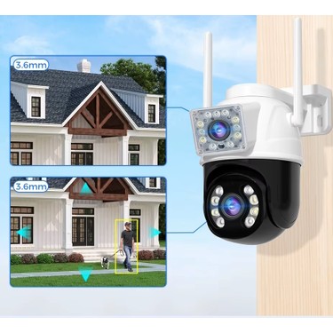 O-kam O-Kam 3012 Dual Lens 6MP Wifi Akıllı Kamera , Yapay Zeka, Gece Görüş, Karşılıklı — 6. ürün görseli