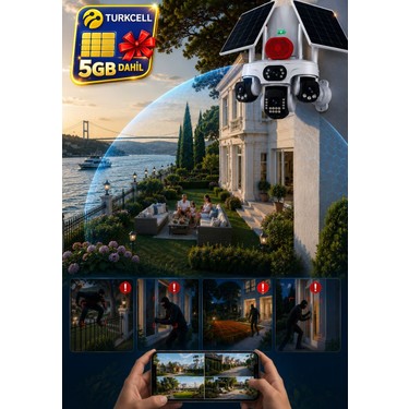 O-kam O-Kam OK337B Premium 12MP 4 Kameralı 4g Çift Solar Panel Aov Gece Görüş Sesli Konuşma Akıllı Kamera — 2. ürün görseli