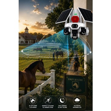 O-kam O-Kam OK337B Premium 12MP 4 Kameralı 4g Çift Solar Panel Aov Gece Görüş Sesli Konuşma Akıllı Kamera — 4. ürün görseli