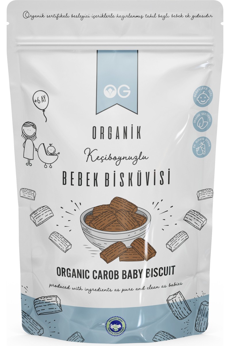 OG natural OG natural Organik Bebek Bisküvisi Seti +6 Ay 150+300 Gram Keçiboynuzlu ve Zeytinyağlı — 6. ürün görseli