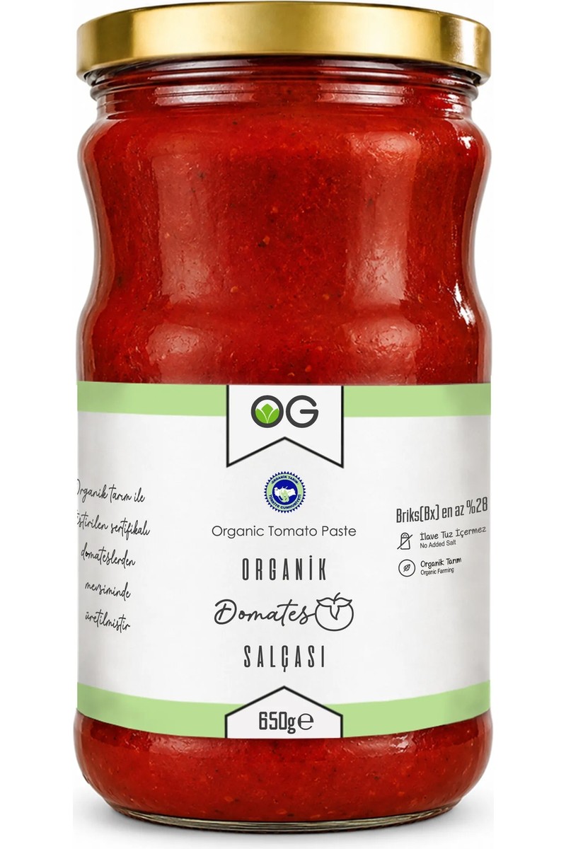 OG natural Organik Domates Salçası 650 Gr