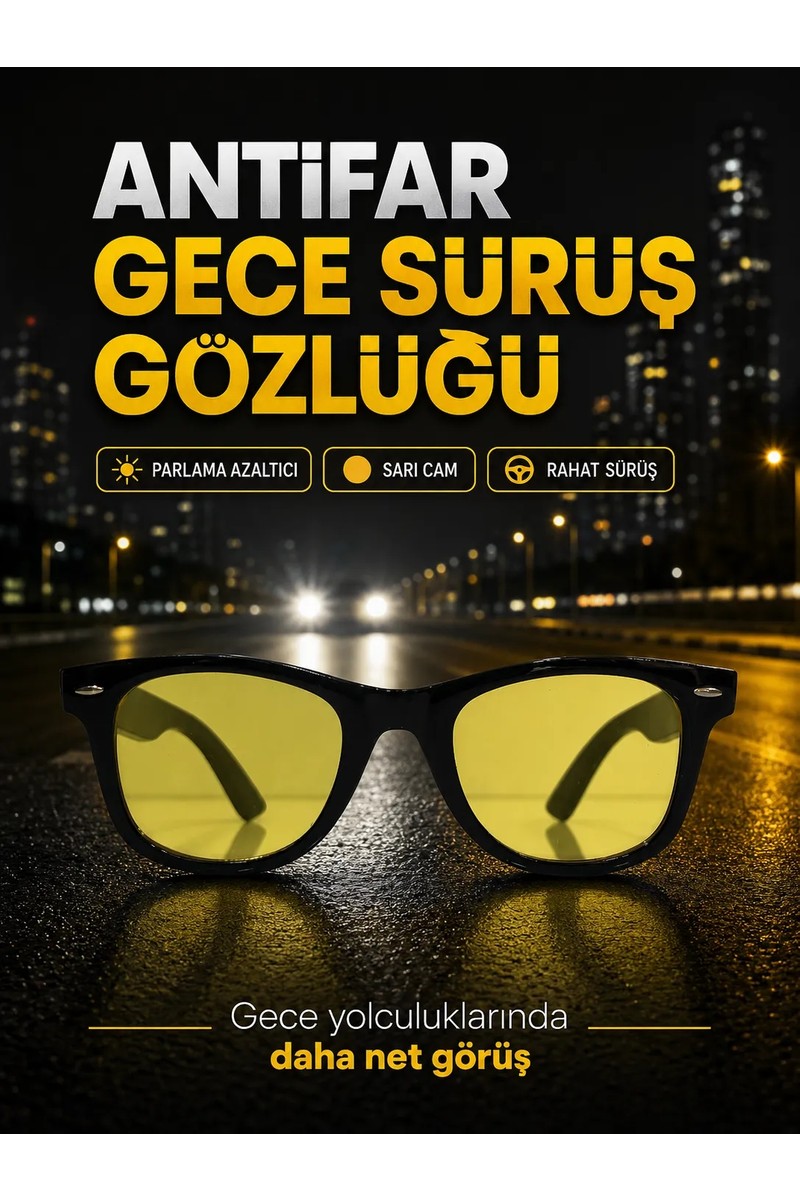 Optic Master Optic Master Antifar Gece Sürüş Gözlüğü / Gece Görüş Gözlüğü Model — 6. ürün görseli