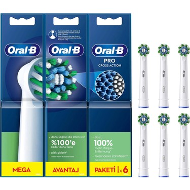 Oral-B Oral-B Oral-B cross Action Clean Maximiser 6’lı Diş Fırçası Yedek Başlığı fiyatı ve görseli